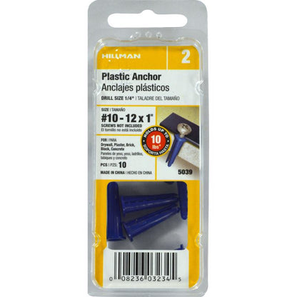ANCHOR 10-12 PLASTIC10PK - Pack of 10