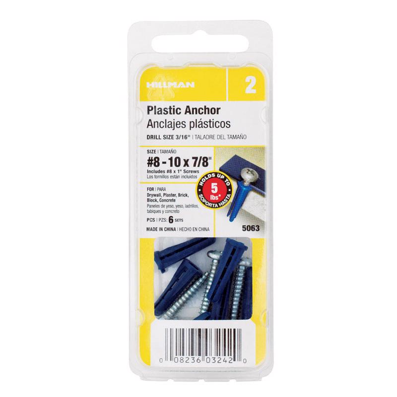 ANCHOR 8-10W/ZN SCRWCD6 - Pack of 10