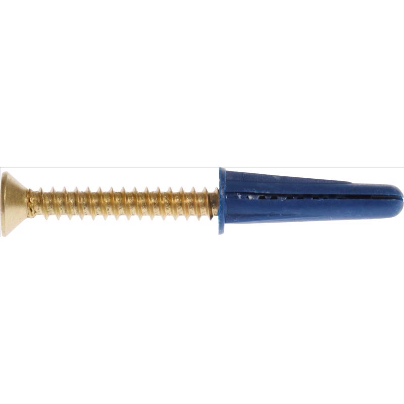 Emery Jensen Anchor 10-12W/BR screw anchors for hollow wall installation, pack of 10, shown in the image.