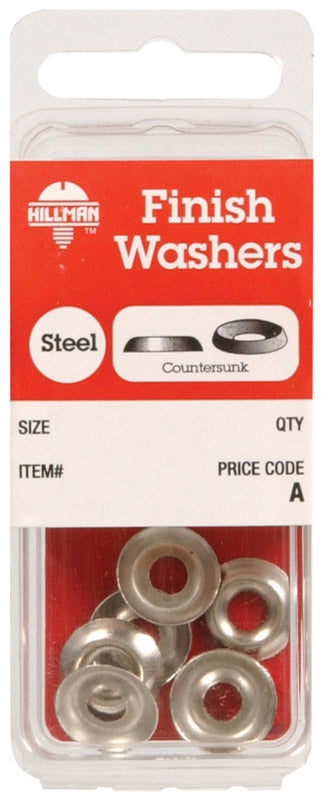 FINISH Washer#8 NICKL PL - Pack of 10