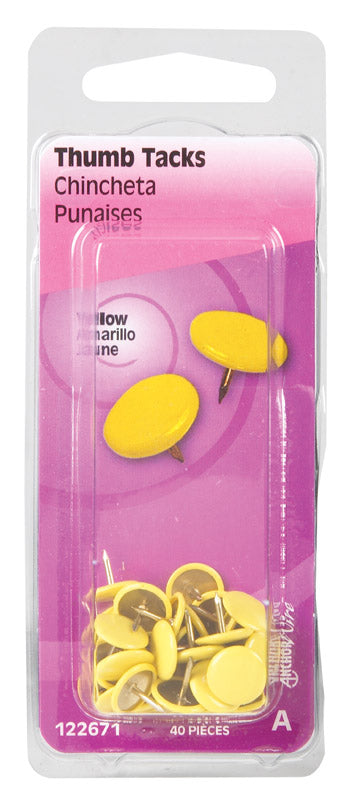 TACKS YEL 5/16X3/8" PK40 - Pack of 6