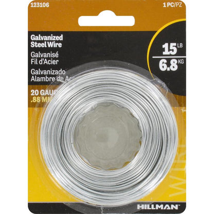 Galvanized steel wire 20 gauge, 175 feet, Emery Jensen stovepipe and weaving wire pack of 6, showing coiled wire rolls