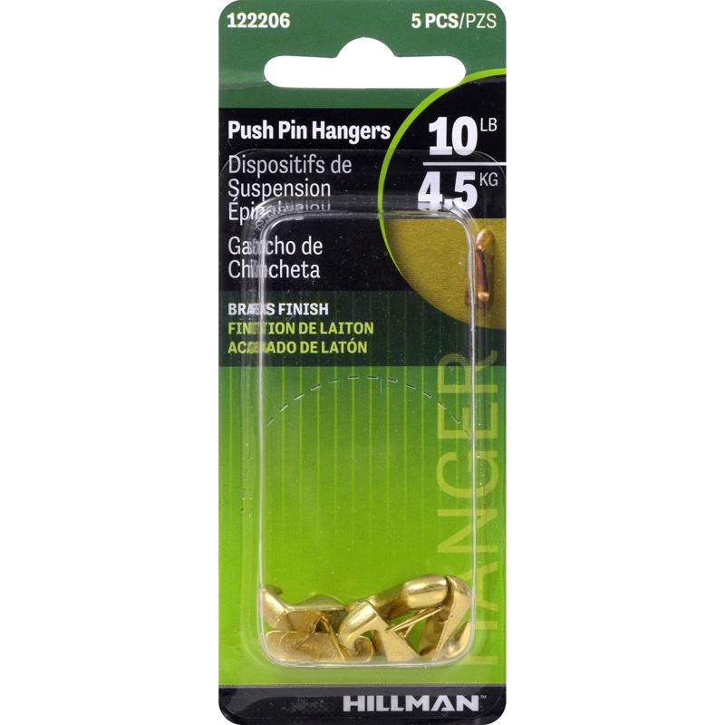 PUSH PIN BRASS 10LB CD5 - Pack of 10