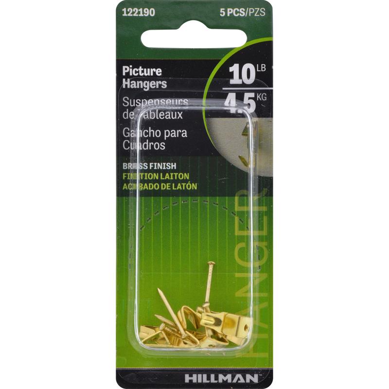 Emery Jensen PICTURE HANGER Pro10#cd5 pack of 10 mirror and picture hangers with metal hooks and mounting hardware for wall display.