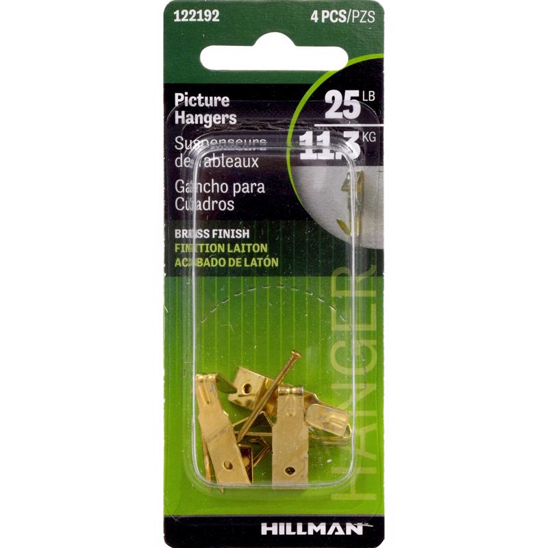 Set of 10 Emery Jensen PICTURE HANGER Pro25#cd4 mirror and picture hangers for wall mounting, shown in a pack of 10 on a plain background.