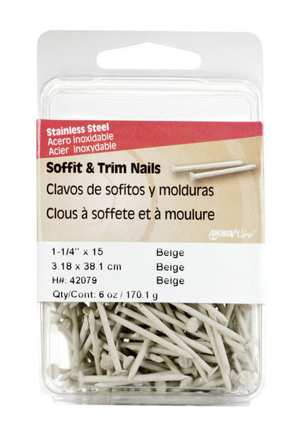 NAIL STL BGE 1-1/4" 6OZ - Pack of 5