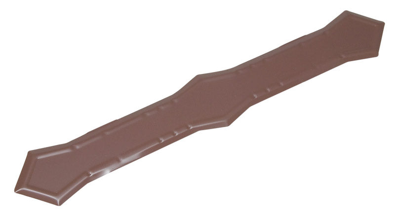 Pack of 50 Emery Jensen aluminum downspout bands, 13-inch metal accessories for seamless gutter installation.
