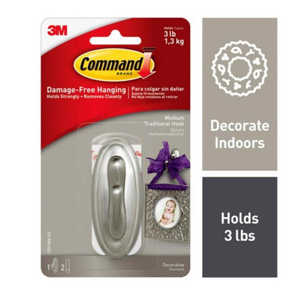 HOOK COMMAND MED BRSHNK - Pack of 4