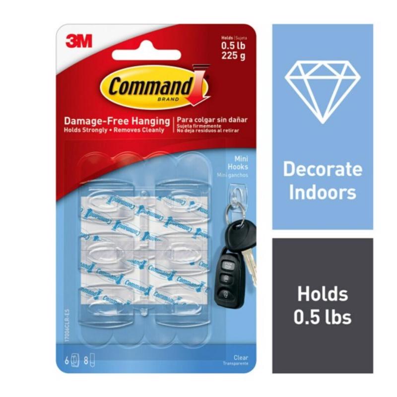 HOOKS MINI CLEAR 6PK - Pack of 6