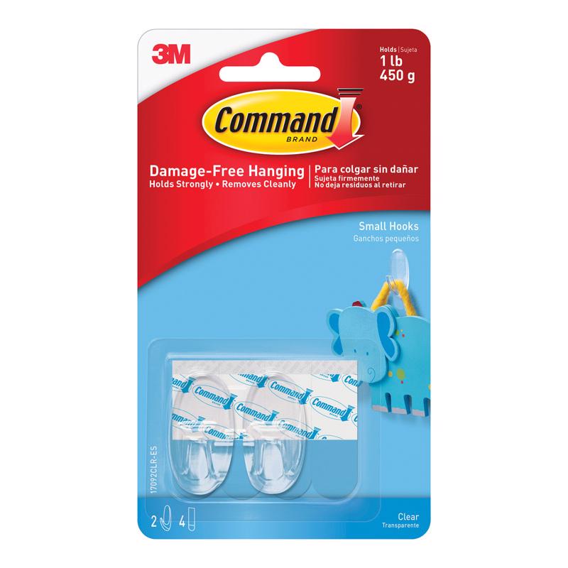 HOOKS SMALL CLEAR 2PK - Pack of 6