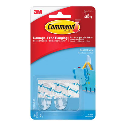 HOOKS SMALL CLEAR 2PK - Pack of 6