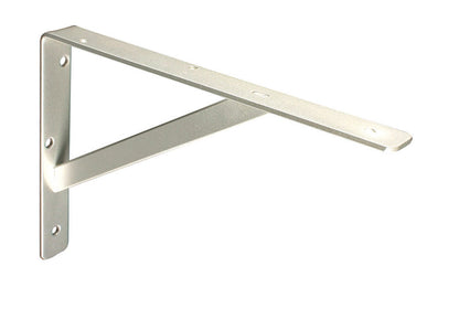 Set of ten Emery Jensen 16-inch titanium utility shelf brackets, sturdy metal brackets for supporting shelves.