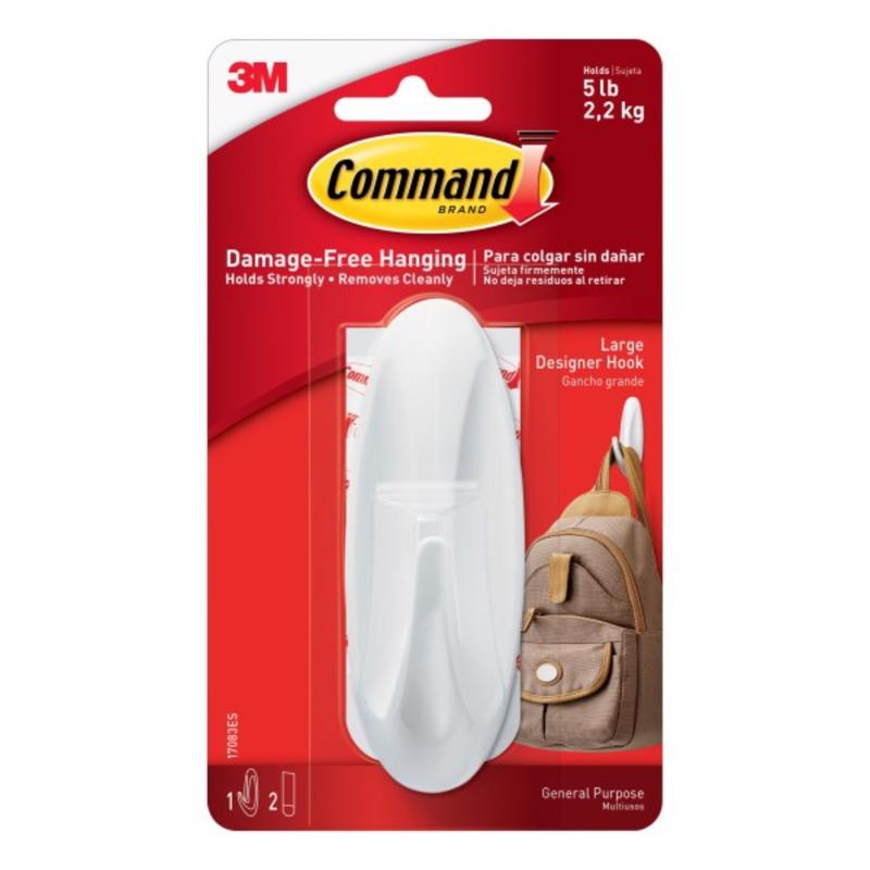 HOOK COMMAND LG WHT - Pack of 4