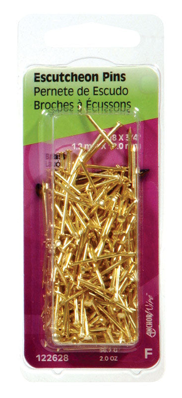 ESCUTCHEON PIN3/4"X18BRS - Pack of 6