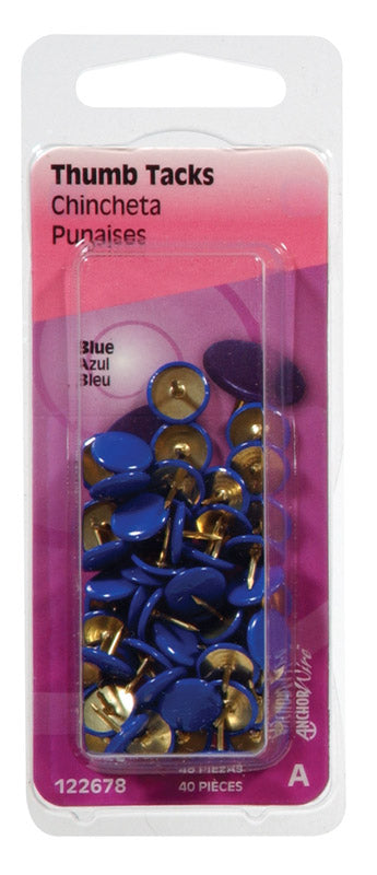 TACKS BLUE 5/16X3/8"PK40 - Pack of 6