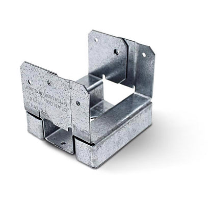 Pack of 10 Emery Jensen POST BASE ZMAX ABA66Z triple zinc connectors for sturdy post connections, shown in a close-up image.