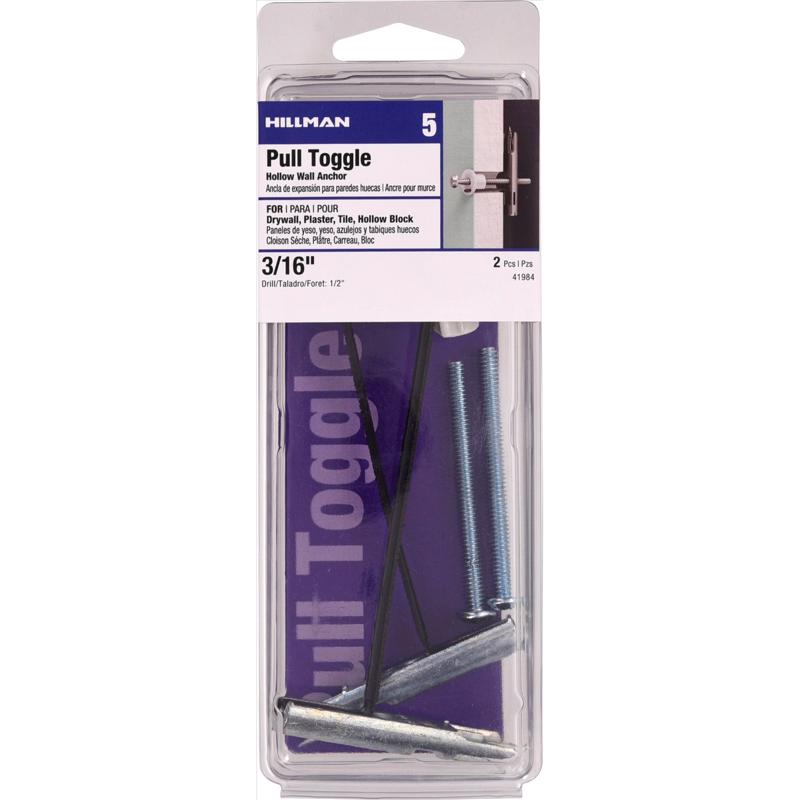 Emery Jensen hollow wall strap toggle XL 3/16 inch pack of 3 for secure mounting in drywall or hollow walls.