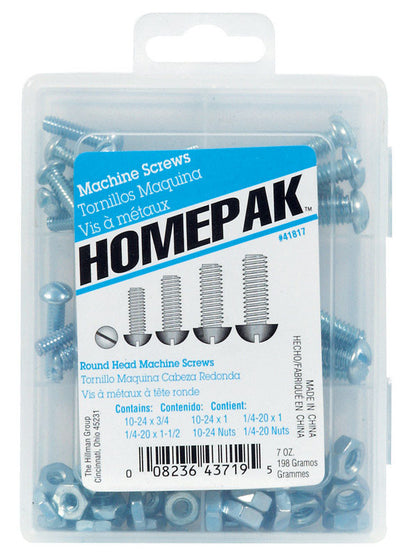 MACHINE SCREW & NUT ASST - Pack of 5
