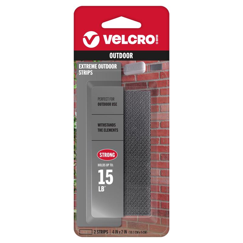 EXTREME VELCRO 2"X4" GRY - Pack of 6