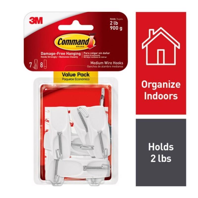 WIRE HOOK MED WHT 7PK - Pack of 4