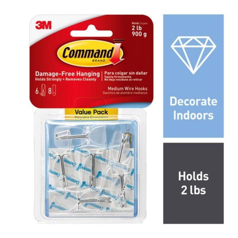 WIRE HOOK MED CLR 6PK - Pack of 4