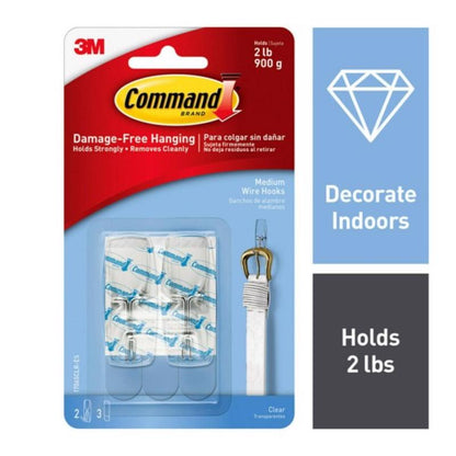 WIRE HOOK MED CLR 2PK - Pack of 4
