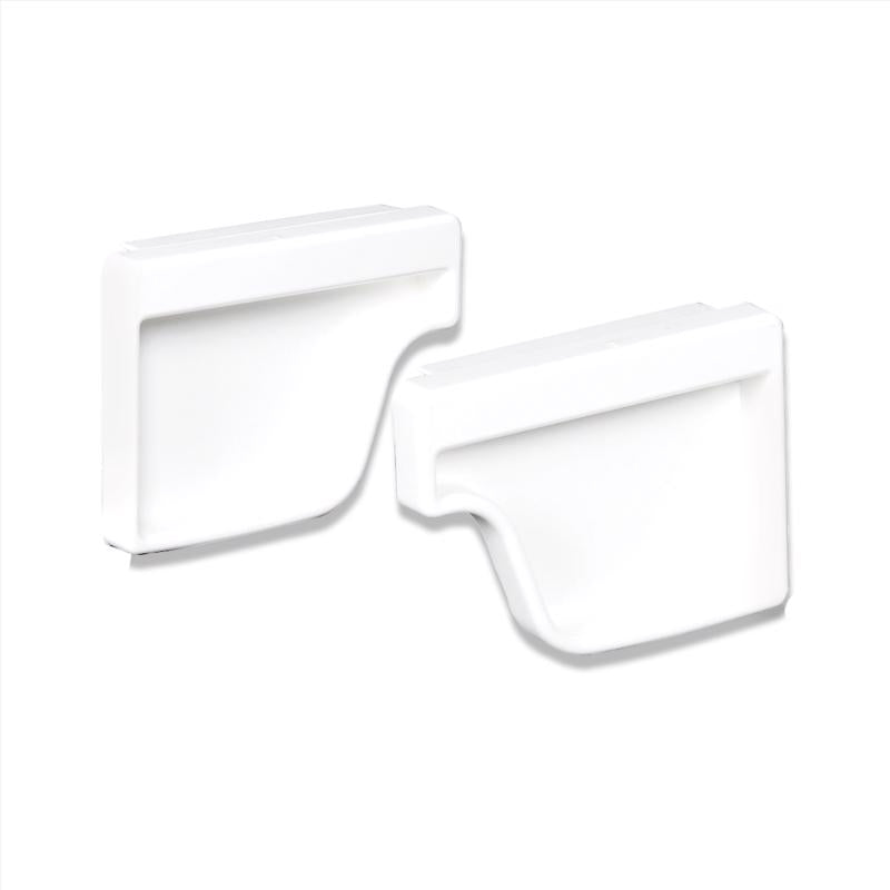 END CAP VINYL WHT 2PK - Pack of 16