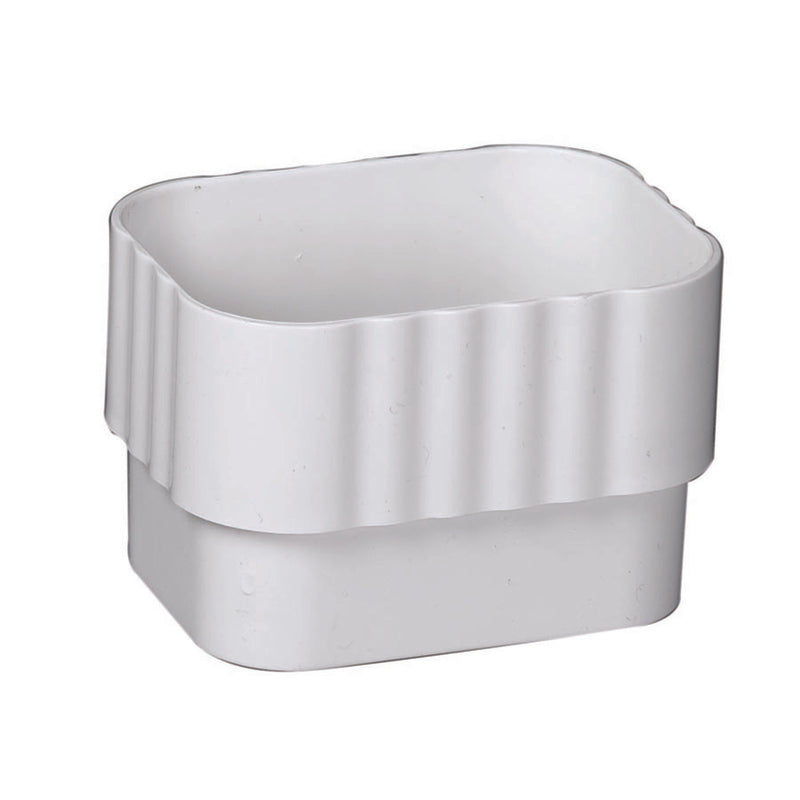 Emery Jensen DWNSPOUT CNCTR VNYL WHT vinyl accessory pack of 16, featuring white vinyl connectors for downspouts.