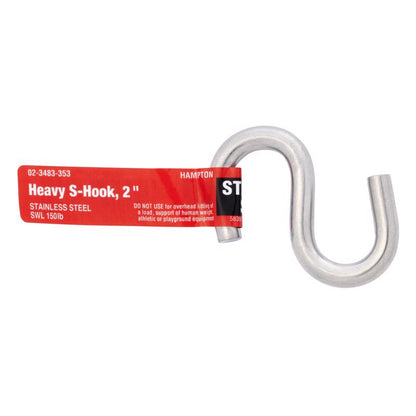 S-hook MED SS 2-1/8" - Pack of 20
