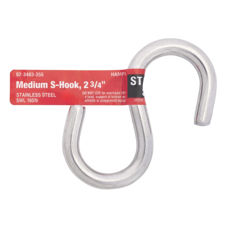HOOK S MED.272"X2.75"SS - Pack of 20