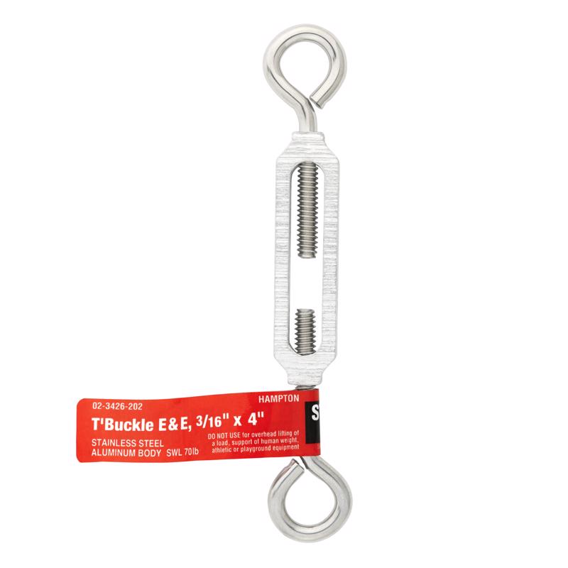TURNBKL 3/16"X4" SS EE - Pack of 5