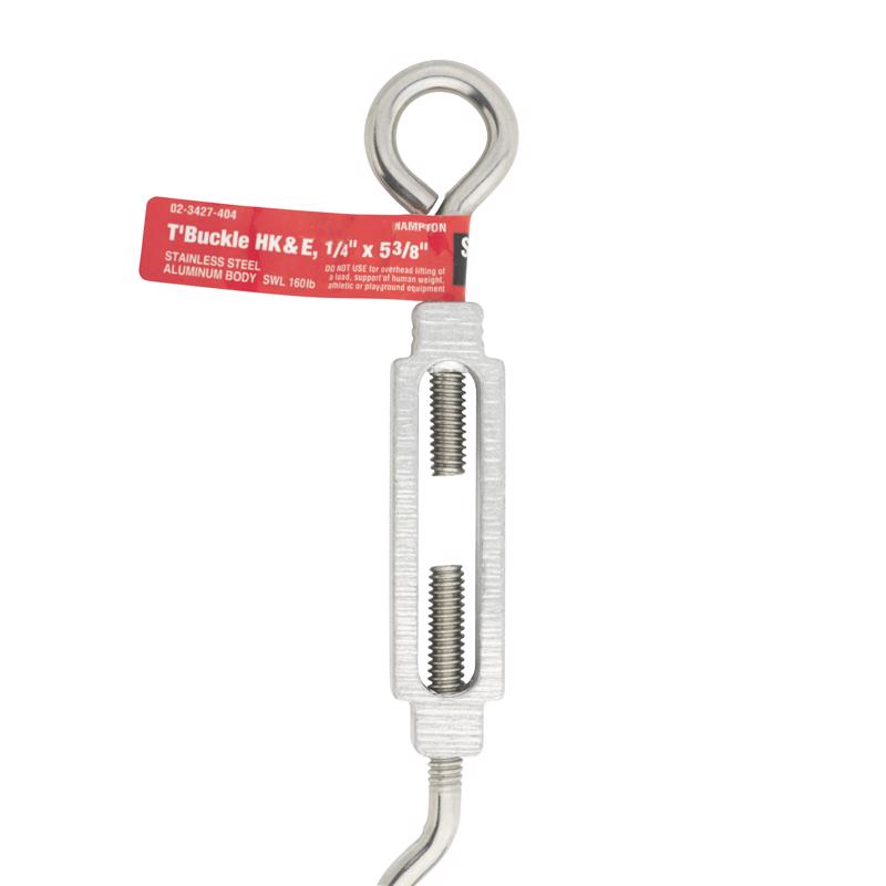 TURNBKL 1/4"X5.38 SS EHK - Pack of 5