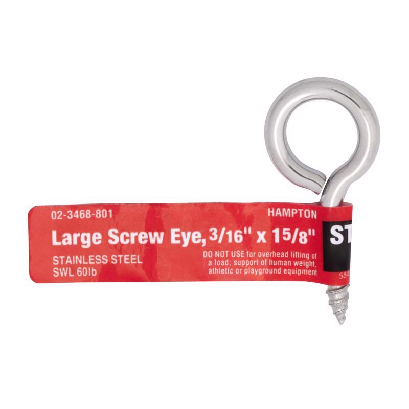 SCREWEYE LG3/16X1.63SS - Pack of 20