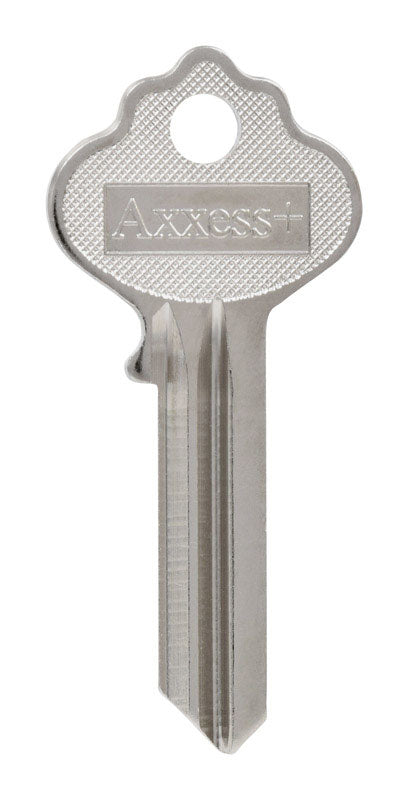 Pack of four Emery Jensen KeyKrafter #88 brass keys showing intricate key cuts and branding details.