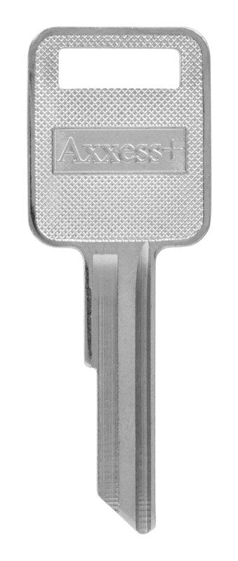 Set of four Emery Jensen KEYKRAFTER #16 brass keys, showing their shiny brass finish and key cuts for secure locking.