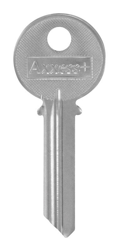 Set of 10 Emery Jensen KEYKRAFTER #64 brass keys, showing shiny brass finish and key teeth for secure locking mechanisms.