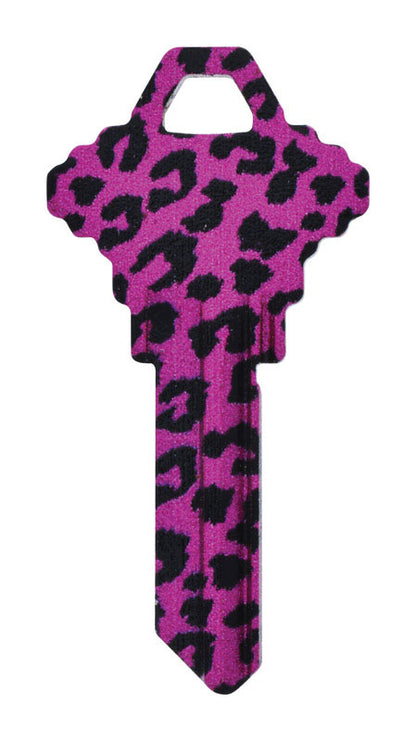 Set of six Emery Jensen DIVA-68-SC1-LEOPARD MET painted cylinder sports T-shirts, featuring leopard print design.