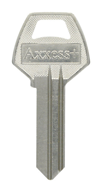 Set of four Emery Jensen KEYKRAFTER #63 brass keys with key blades and heads, designed for lock replacement and security.