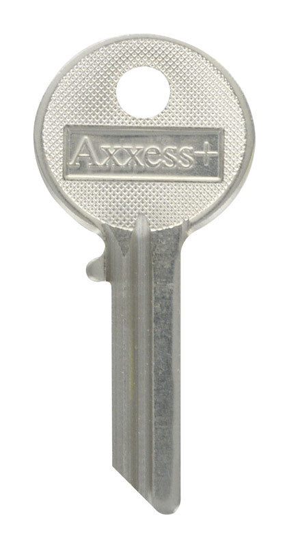 Set of four KEYKRAFTER #61 brass keys by Emery Jensen, showcasing shiny brass key blades and key heads.