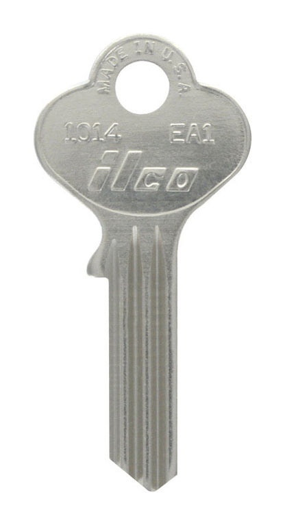 Set of four Emery Jensen KEYKRAFTER #251 brass keys, featuring durable metal construction and key blades for secure locking.