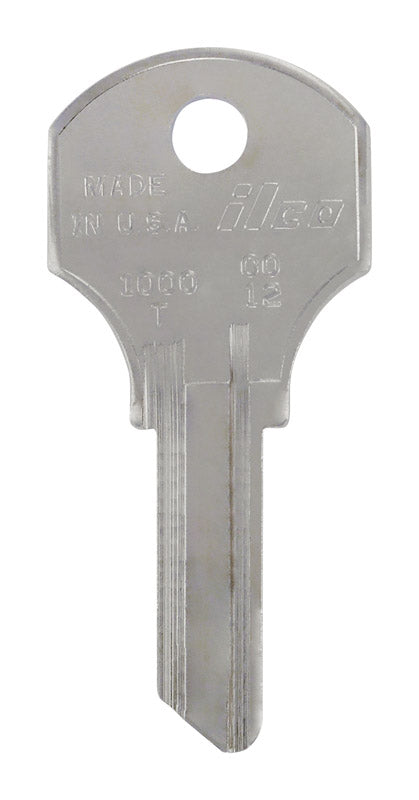 Set of four Emery Jensen KEYKRAFTER #227 brass keys with key cuts and bow, designed for secure locking and easy handling.