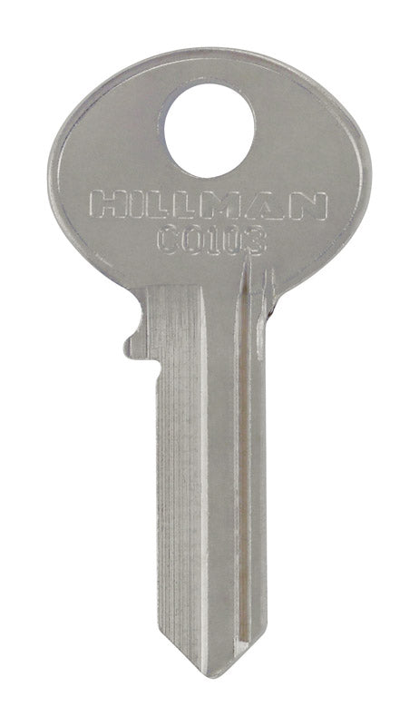 Set of four KEYKRAFTER #216 brass keys by Emery Jensen, showing detailed key blades and key heads on a plain background.