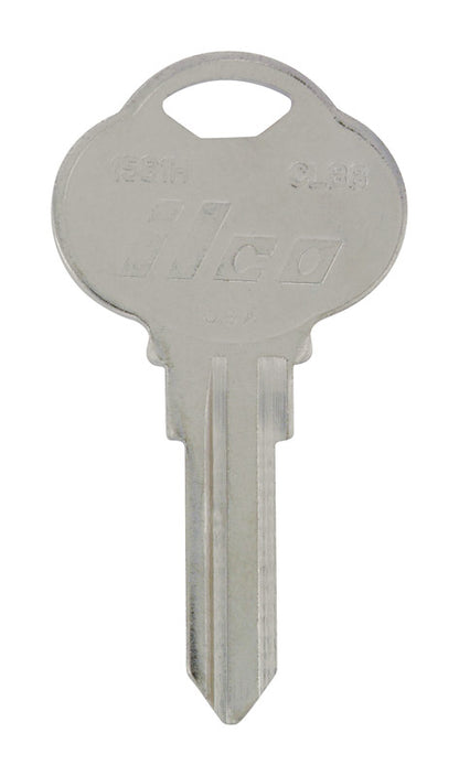 Pack of four KEYKRAFTER #190 brass keys from Emery Jensen, featuring durable brass construction and key cutting details.