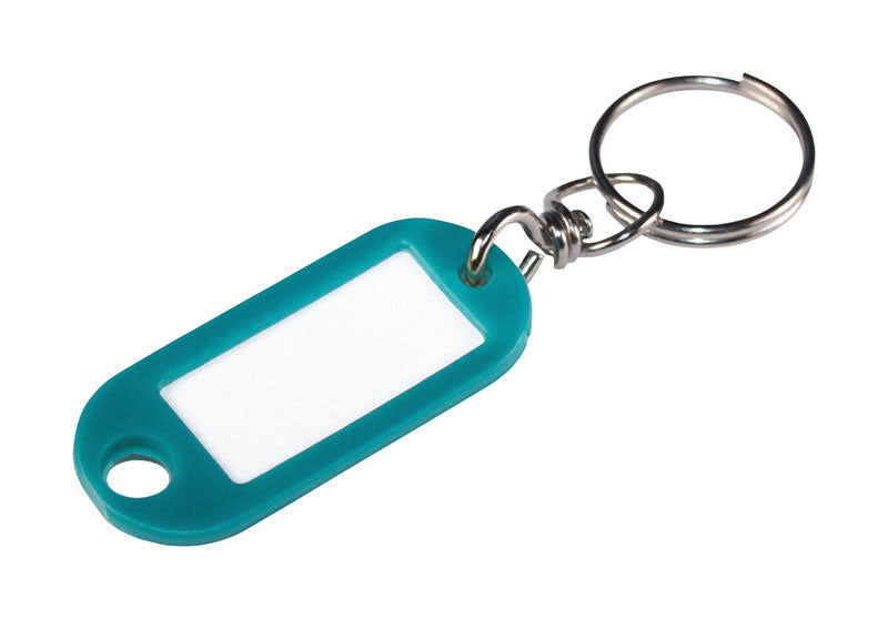 Set of five Emery Jensen CD 2PC ID label key rings with swivel, featuring durable metal construction and keyring design.