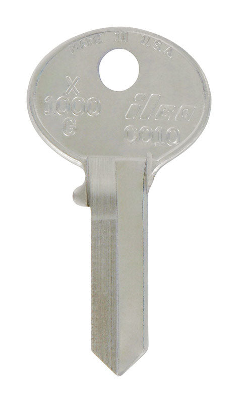 Set of 10 black cylinder keys for locks, Emery Jensen CO-10 CORBIN KEY BLK (s) pack of 10, shown in the image.