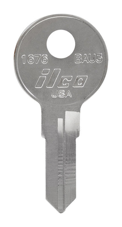 Pack of 10 Emery Jensen Bauer CYLINDER keys, durable metal keys with key blades and handles, for secure locking and access.