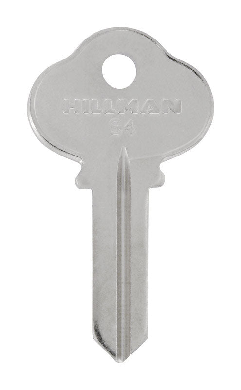 Pack of 10 Emery Jensen S-4 Sargent key blanks for cylinder locks, showing metal key blanks with cut patterns.