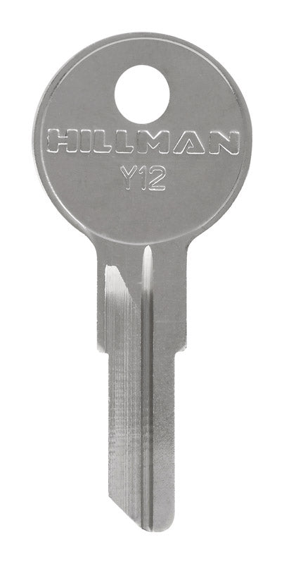 Set of 10 Emery Jensen Y-12 Yale key blanks for cylinder locks, featuring standard key shape and brand-specific design.