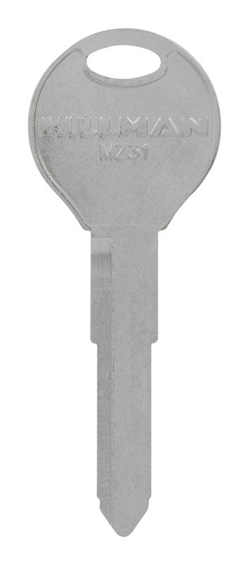 Pack of 10 Emery Jensen MZ-31 Mazda key blanks for foreign auto vehicles, shown in the image.