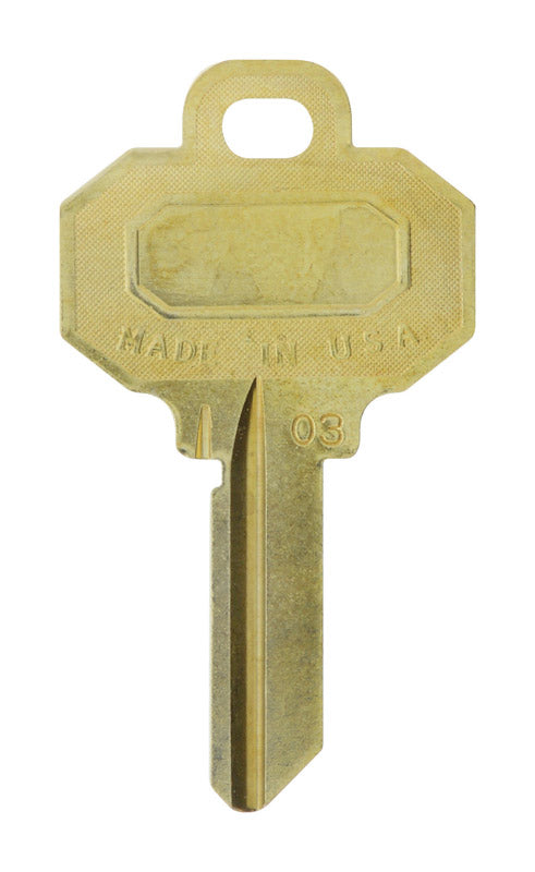 Pack of 10 BW-2 BIG BALDWIN specialty keys by Emery Jensen, showing durable metal keys with distinctive cuts and branding.